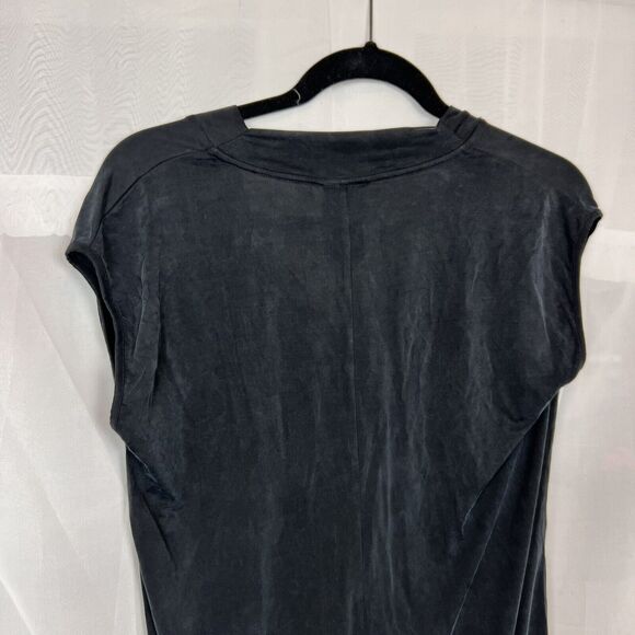Anthropologie Dolan Shift Dress XS Left Coast Black tunic lagenlook pocket v nec - Picture 8 of 10